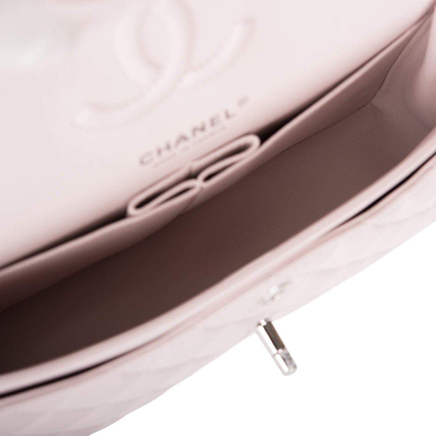 Chanel Small Classic Double Flap Bag Light Purple Lambskin Silver Hardware