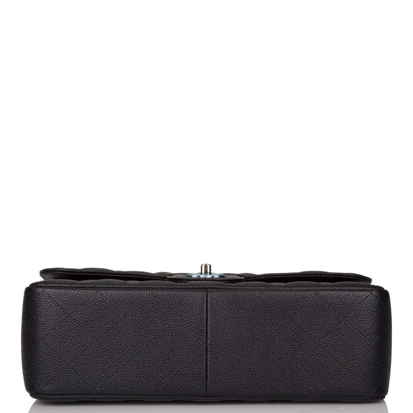 Chanel Jumbo Classic Double Flap Bag Black Caviar Silver Hardware