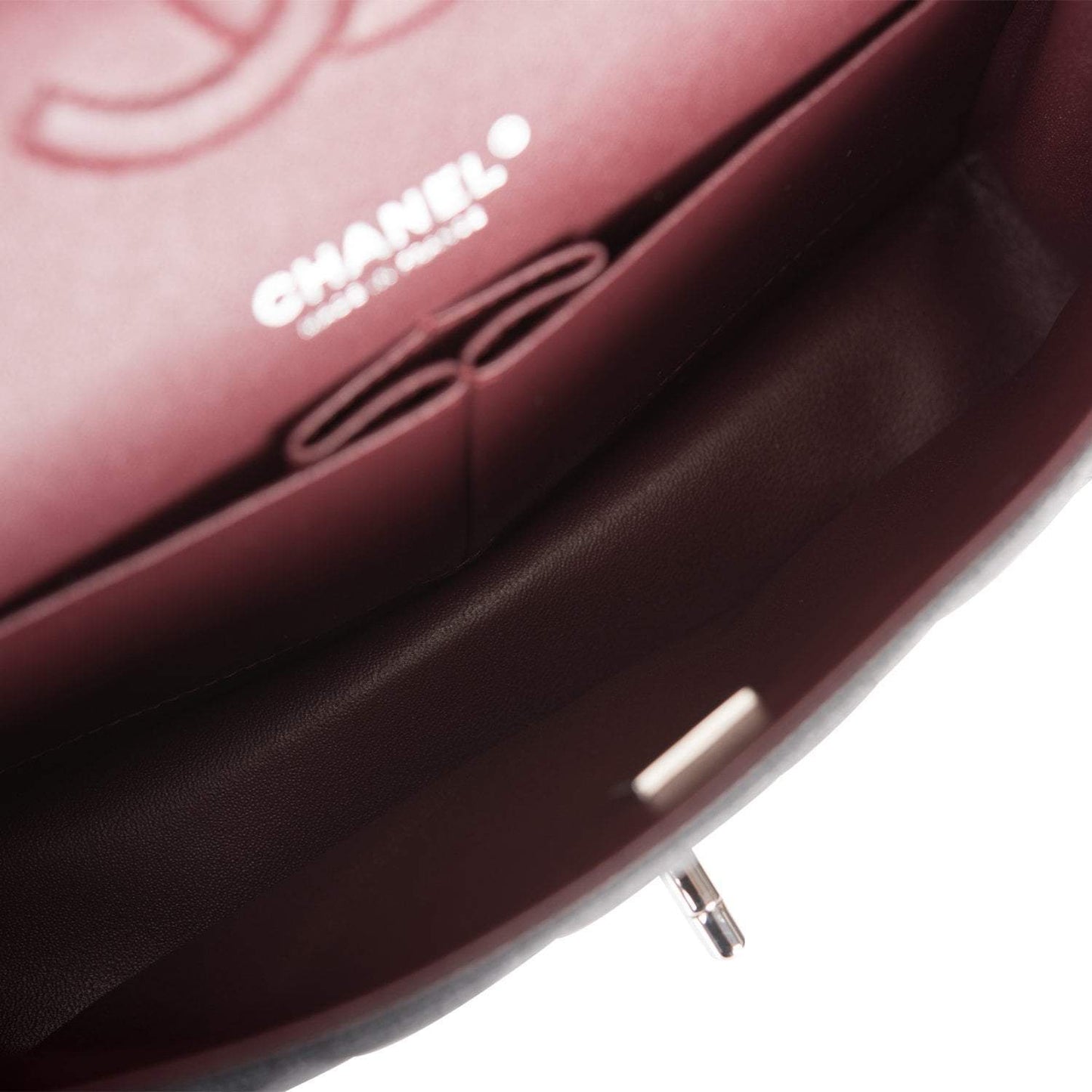 Chanel Medium Classic Double Flap Bag Black Quilted Caviar Silver Hardware