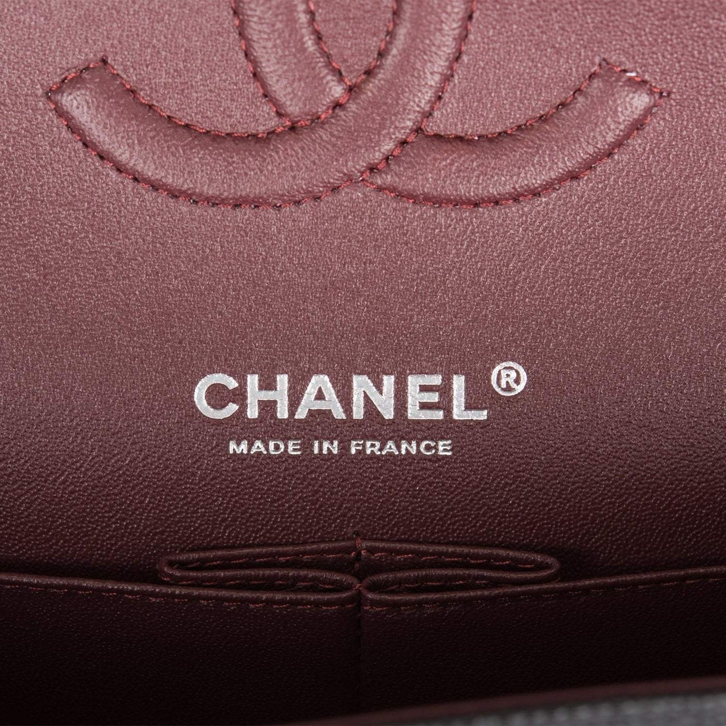 Chanel Medium Classic Double Flap Bag Black Quilted Caviar Silver Hardware