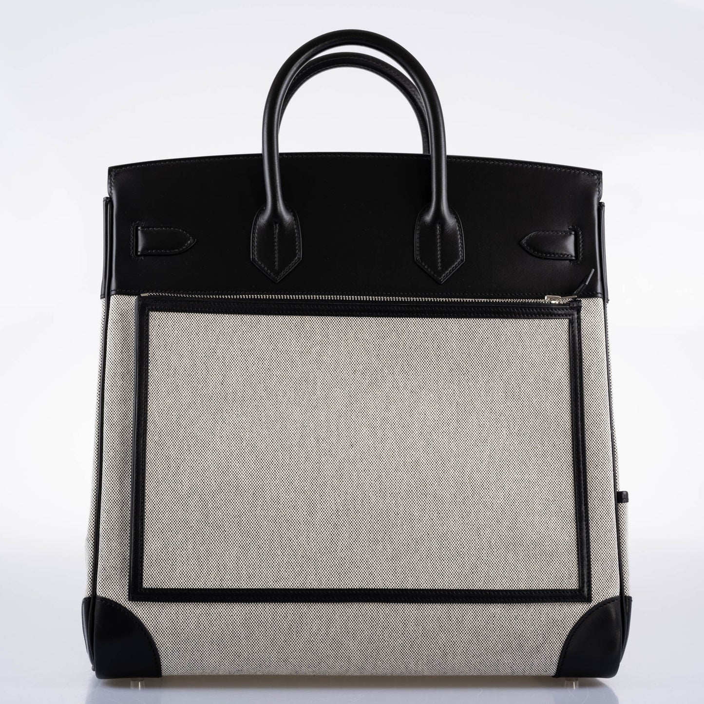 Hermes Cargo HAC Birkin 40 Black Box & Toile with Palladium Hardware - 2021, Z