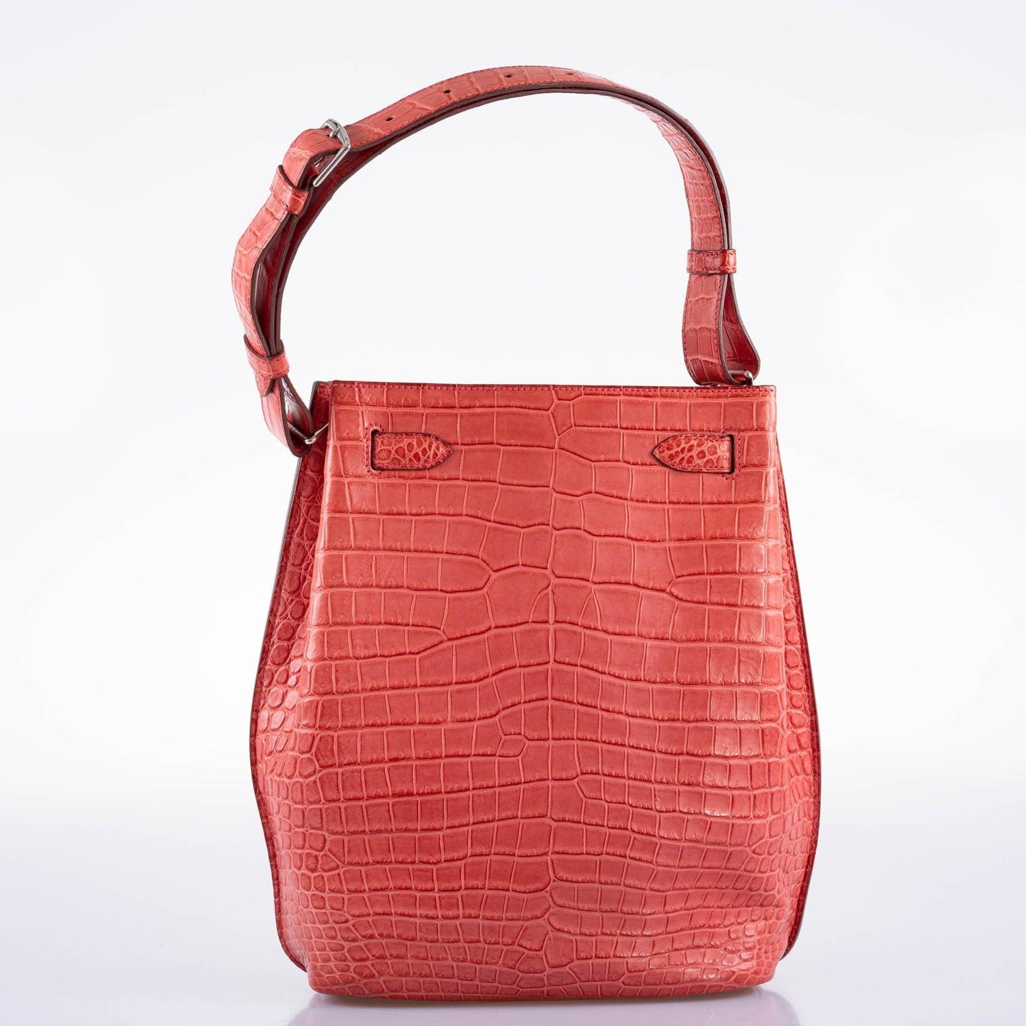 Hermes So Kelly 22 Bougenville Matte Porosus Crocodile Gold Hardware - 2011, O Square