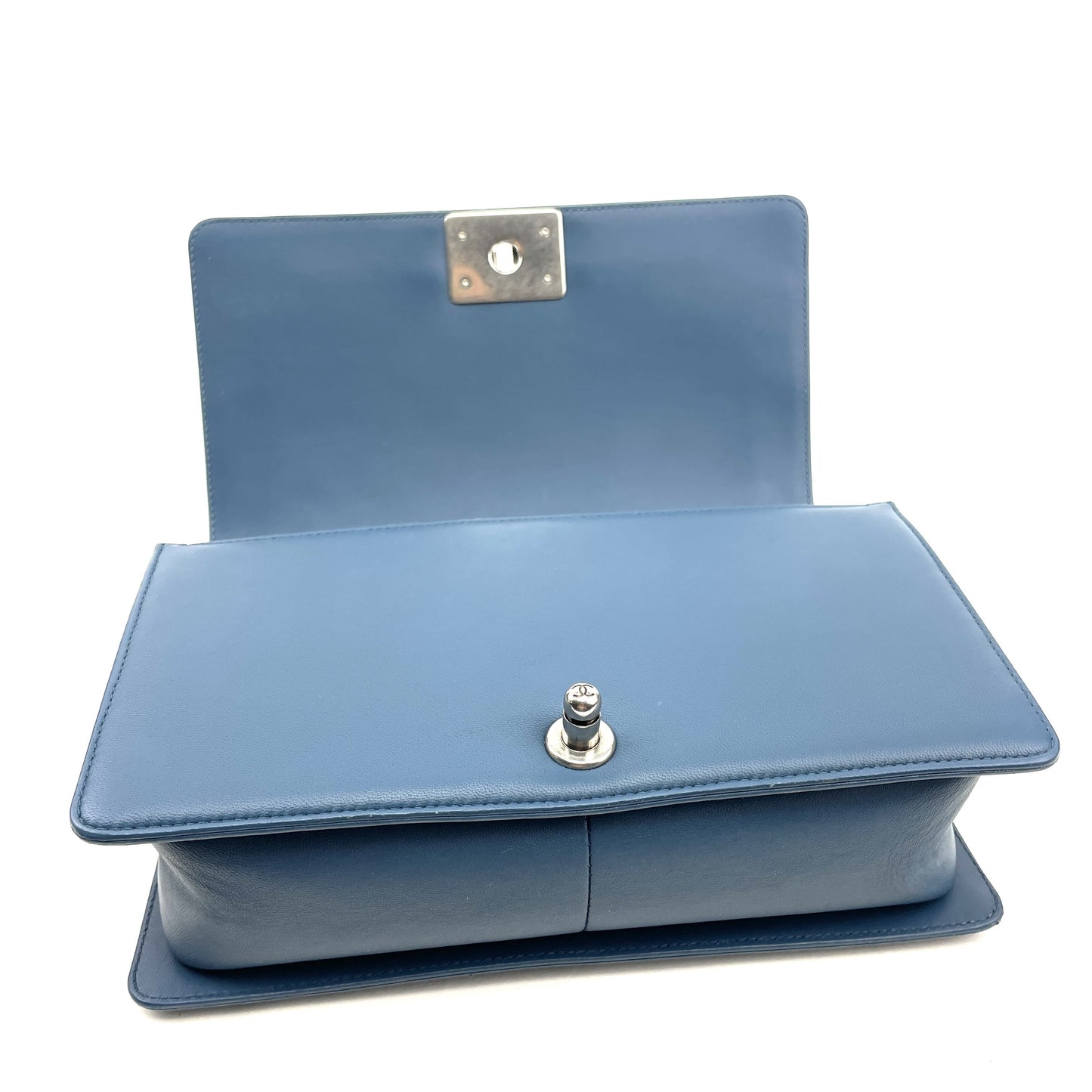 Chanel Medium Quilted Boy Bag Blue