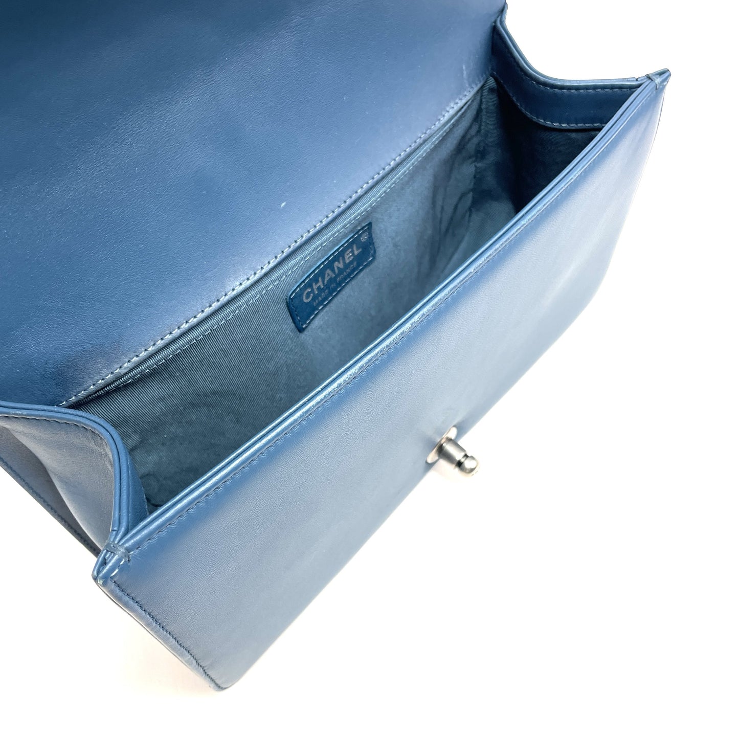 Chanel Medium Quilted Boy Bag Blue