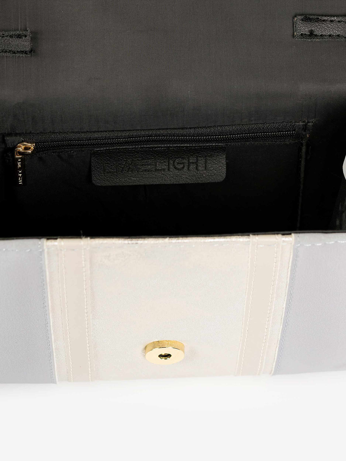 Two-Toned Shimmer Clutch – Grey - Exclusu
