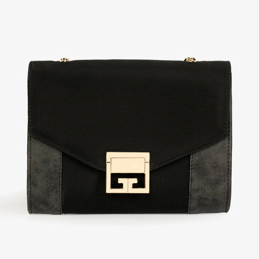 Classic Clutch with Brooch – Black - Exclusu