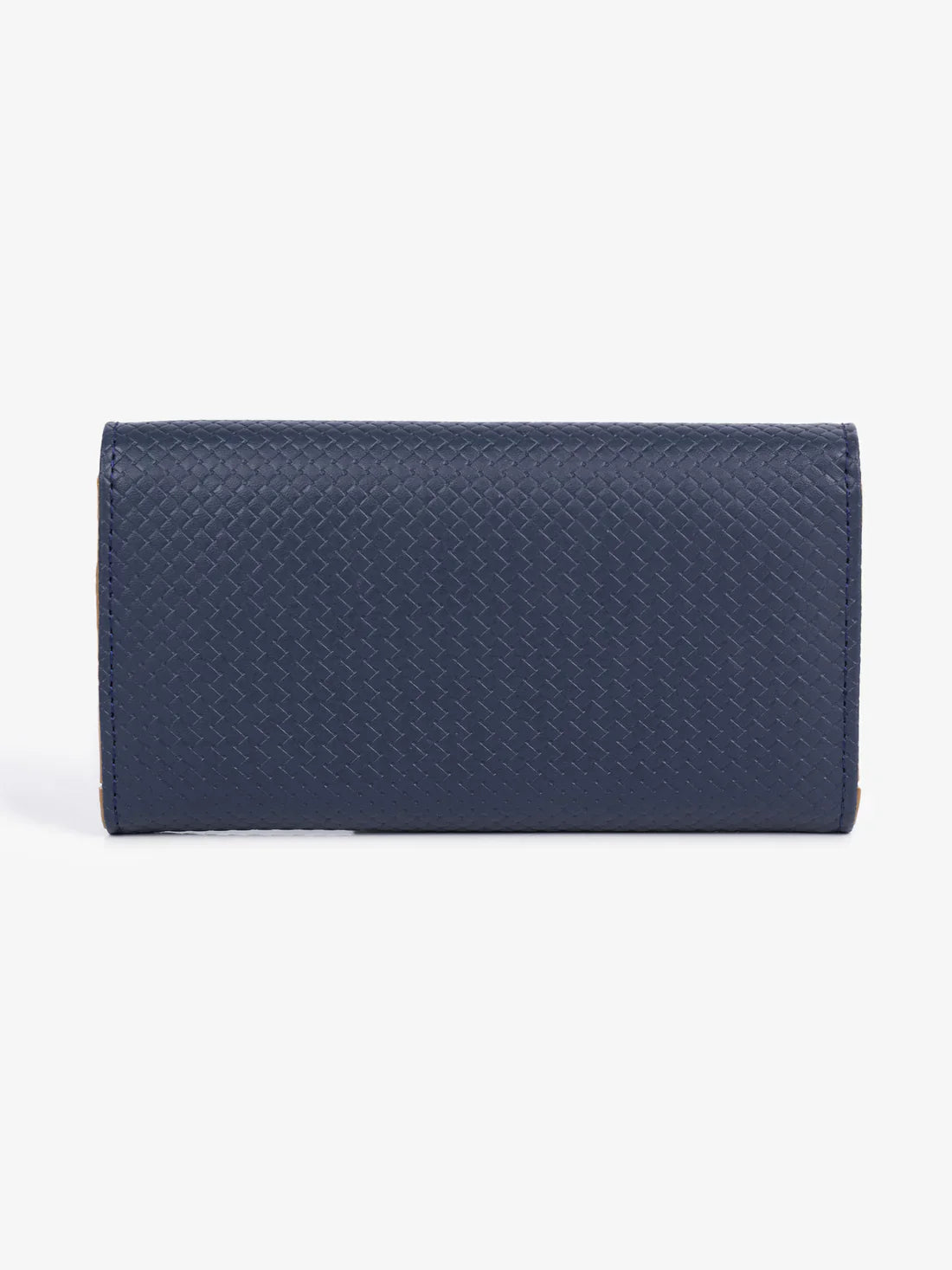 Textured Flap Wallet – Navy - Exclusu