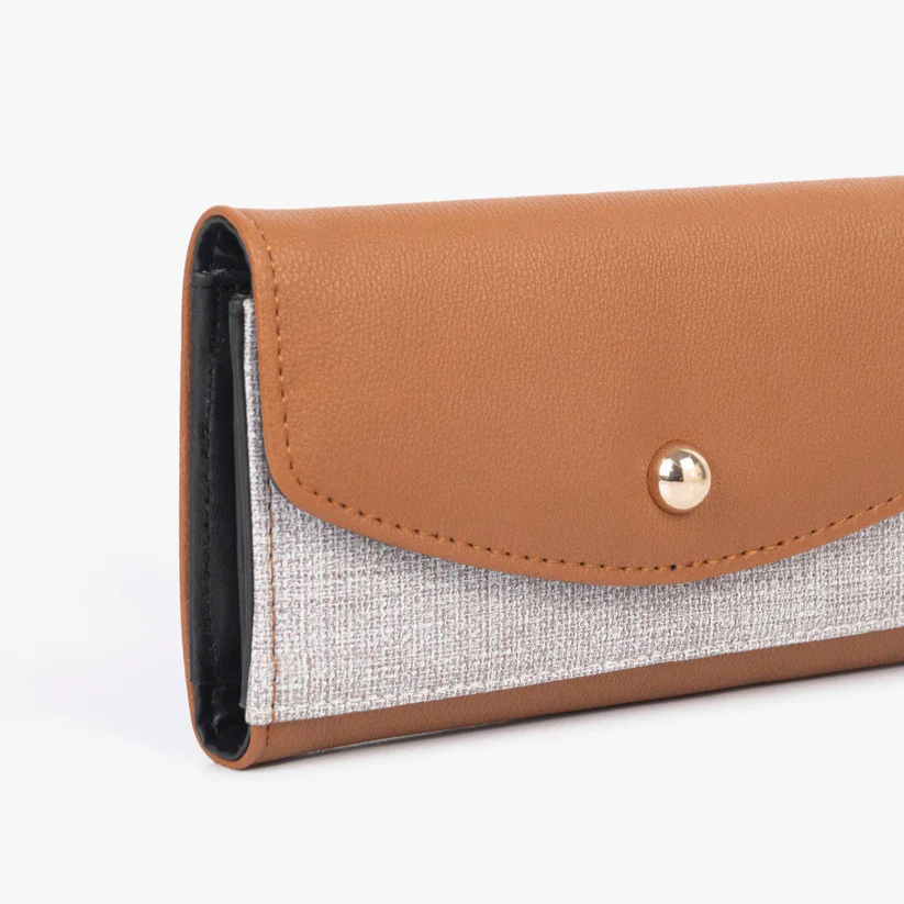 Blush Glitter Wallet – Brown - Exclusu