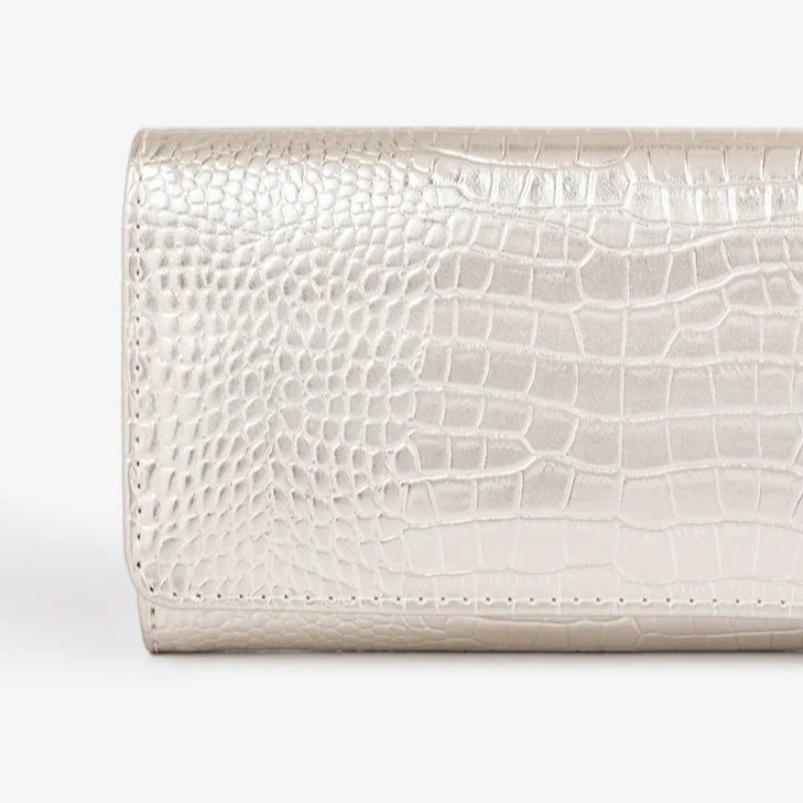 Snakeskin Texture Wallet – Golden - Exclusu
