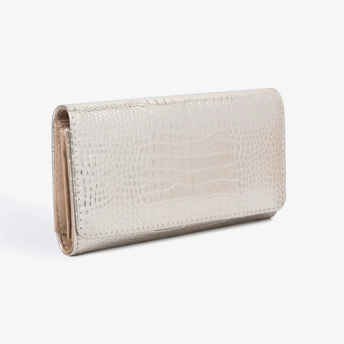 Snakeskin Texture Wallet – Golden - Exclusu