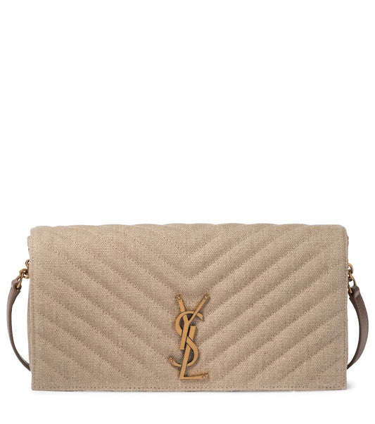 Saint Laurent Kate 99 Linen Shoulder Bag