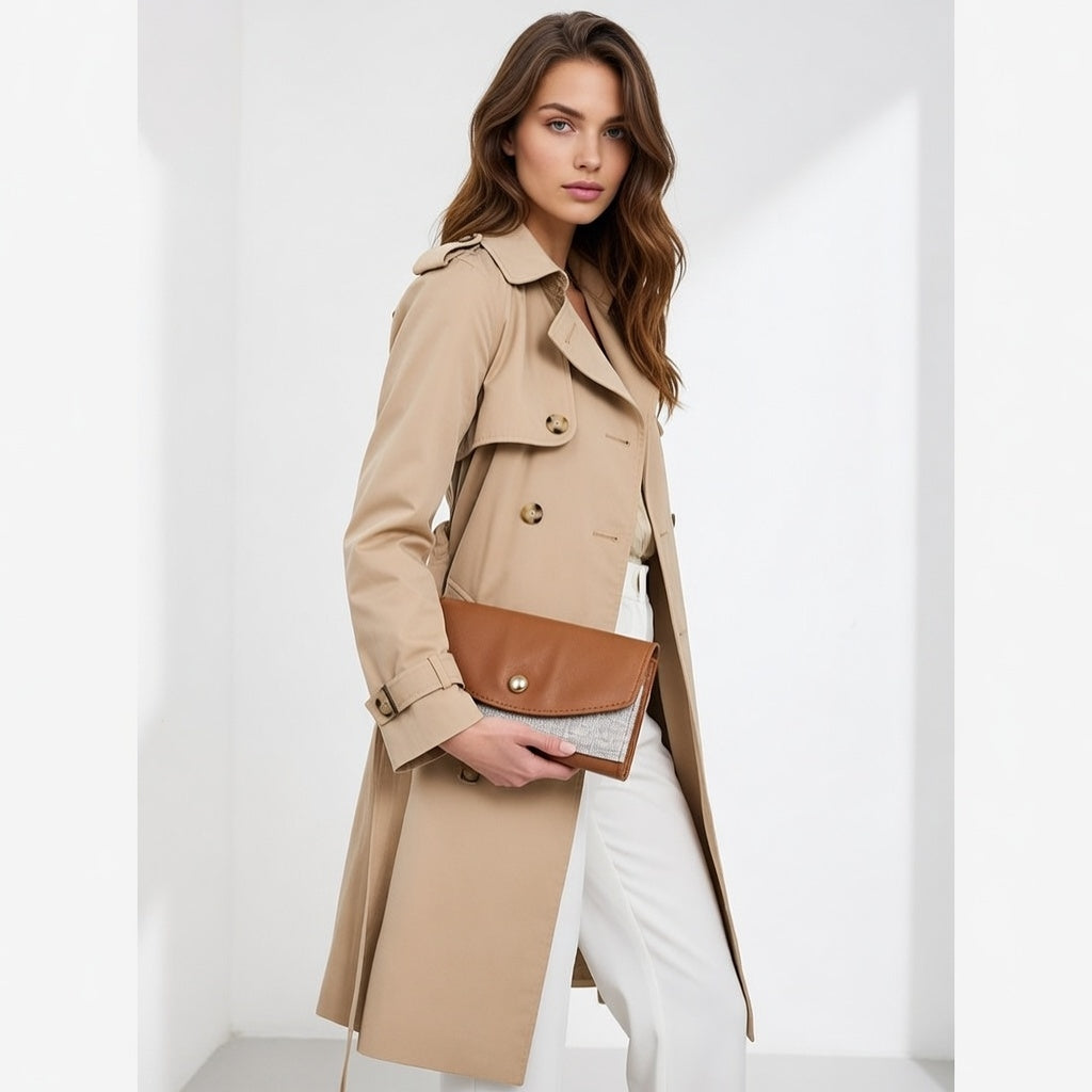 Blush Glitter Wallet – Brown